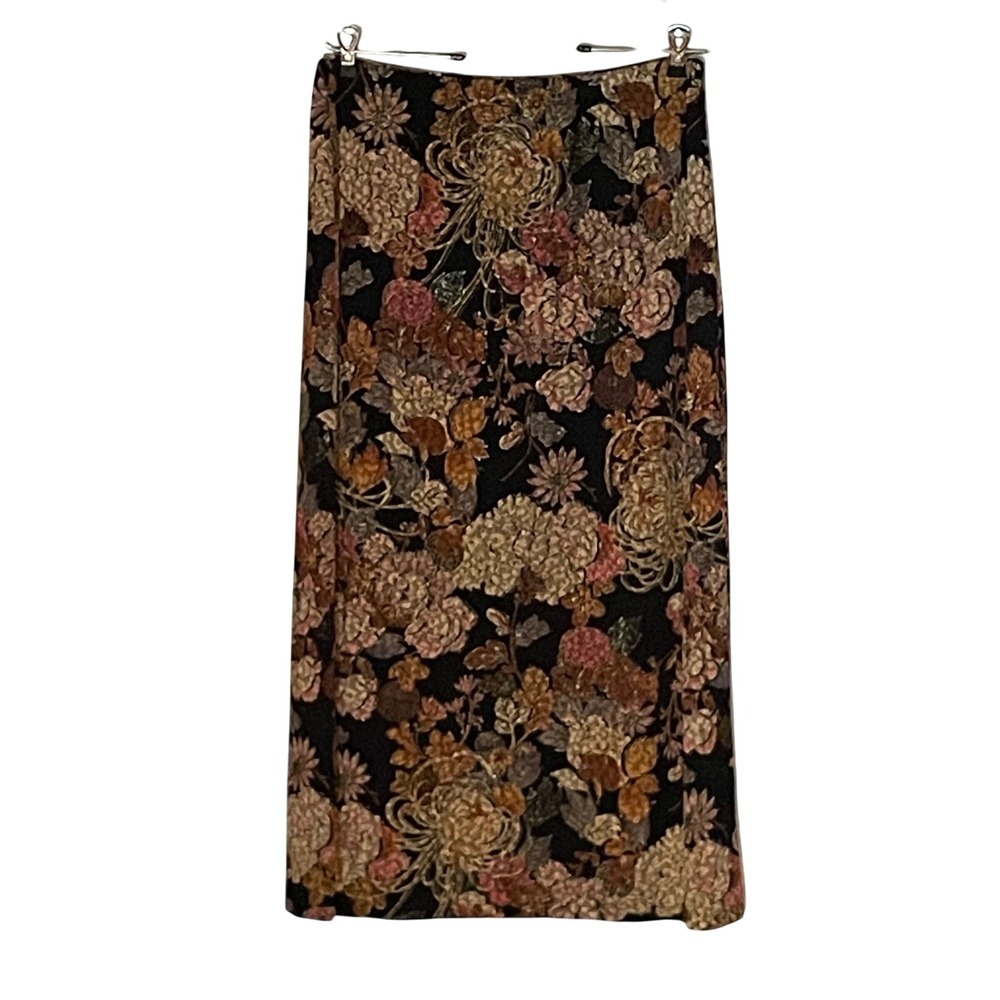 VTG Mirasol Floral Maxi Skirt Whimsigoth Ethereal Dark Academia Witchy Large